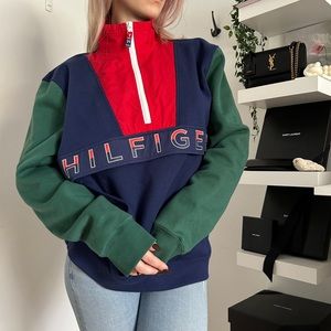 Tommy Hilfiger ColorBlock Quarter Zip Sweater